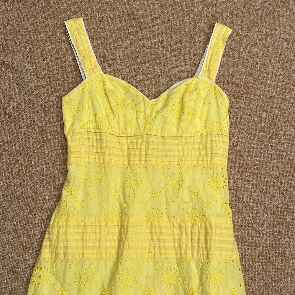 Lilly Pulitzer Yellow Eyelet Sundress - Picture 3 of 8